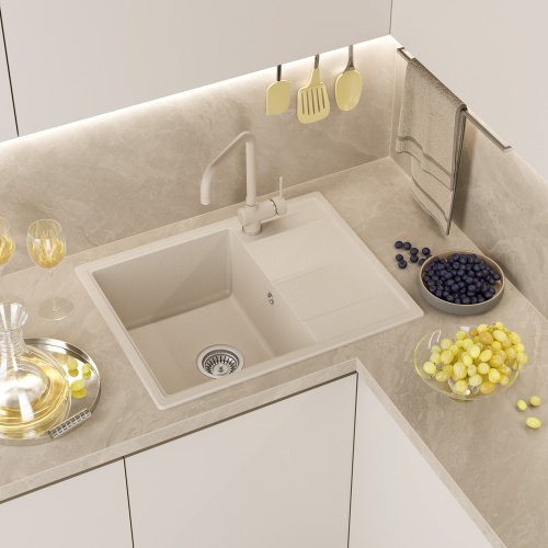 Мойка кухонная Misty Titan TIT-65х51-02 65x51 цвет бежевый