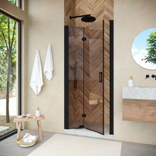 Душевая дверь Vegas-Glass GPS NOVO GPS NOVO 95 02М 05 L 95х190 стекло тонированное профиль черный