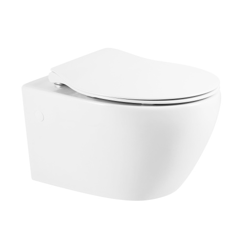 Унитаз подвесной BelBagno PROSPERO BB507B/BB2020SC белый с сиденьем микролифт безободковый каскадный смыв