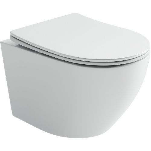 Унитаз подвесной Ceramica Nova UNO CN11001 белый с сиденьем микролифт безободковый душевой смыв