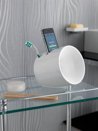 Керамический громкоговоритель и держатель для щёток Stil Haus 1160(BI)