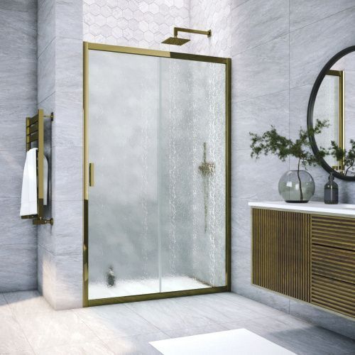 Душевая дверь Vegas-Glass ZP TUR+NOVO ZP TUR NOVO 150 05 02 150х200 стекло рифленое профиль бронза