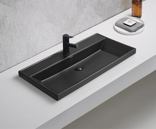Раковина Gid Integrado 81 см Bm5580s (72206) встраиваемая цвет черный матовый