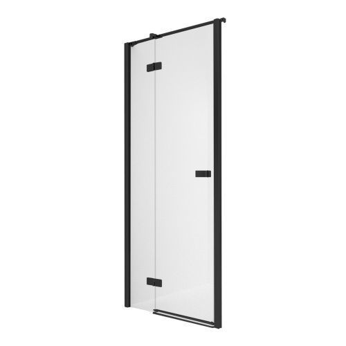 Душевая дверь New Trendy REFLEXA BLACK L EXK-4900 90х200 стекло прозрачное профиль черный