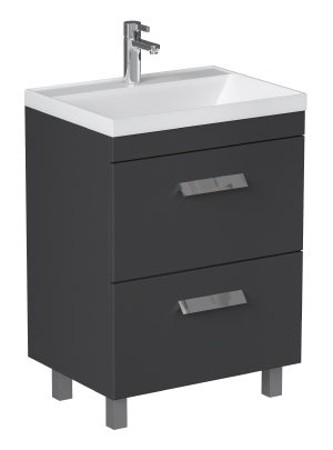 Тумба под раковину Velvex ORLANDO tnORL.60-232 60х45х80 напольная цвет серый
