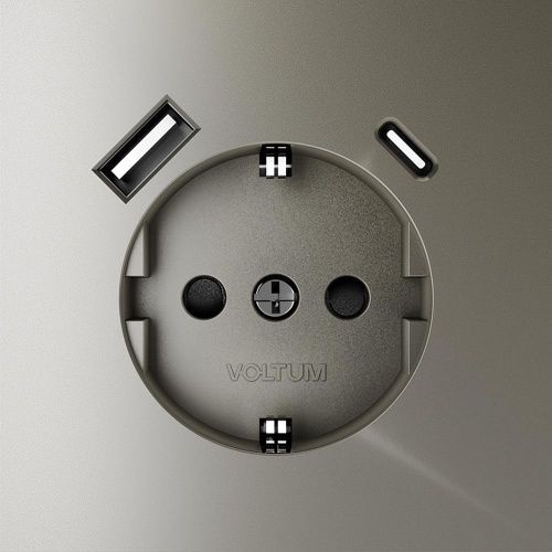 Розетка с USB, A+C VOLTUM S70 VLS040504