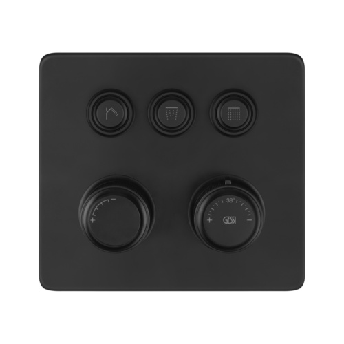 Смеситель для душа Gessi Hi-Fi Eclectic 65234#299 встраиваемый в стену черный с термостатом