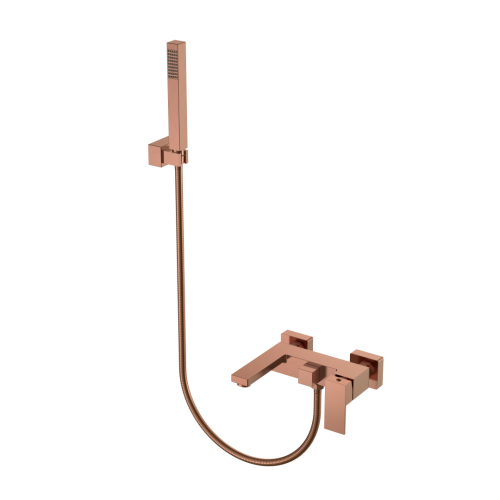 Смеситель Boheme Qubic 473-CB настенный медь брашированная