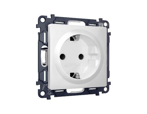 Комплект механизма розетки с/з со шторками Ambrella Volt Alfa (Алфа) MA127010