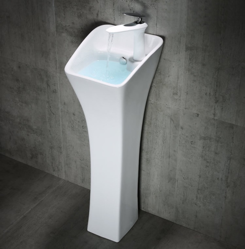 Раковина CeramaLux 27 см M9012 напольная цвет белый