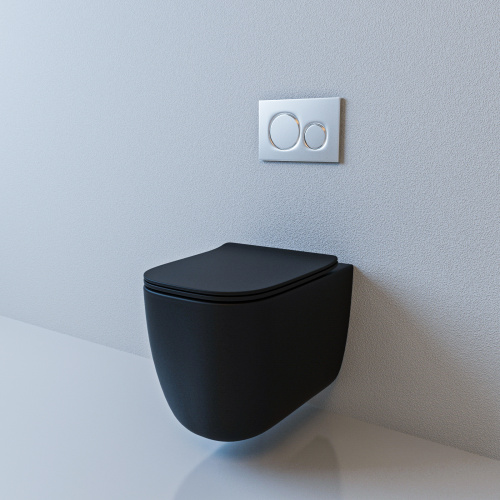 Унитаз подвесной Esbano GARANT ESUPGARABM черный матовый с сиденьем микролифт безободковый душевой смыв