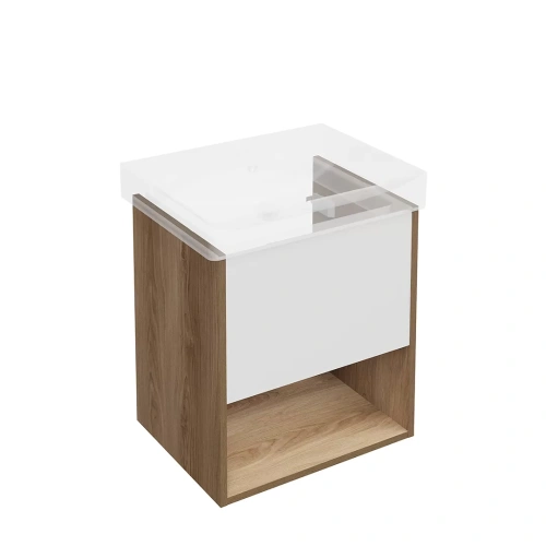 Тумба под раковину Kerama Marazzi PRO PRO.55.1\OLM 51х40х55 подвесная цвет коричневый