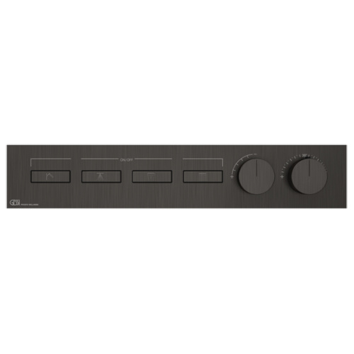 Смеситель для душа Gessi Hi-Fi 63016#707 встраиваемый в стену черный с термостатом (внешняя часть)