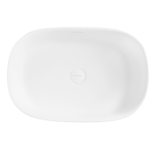 Раковина из искусственного камня MonteBianco Conca 540 12020 40х40 накладная цвет белый матовый без отверстий под смеситель