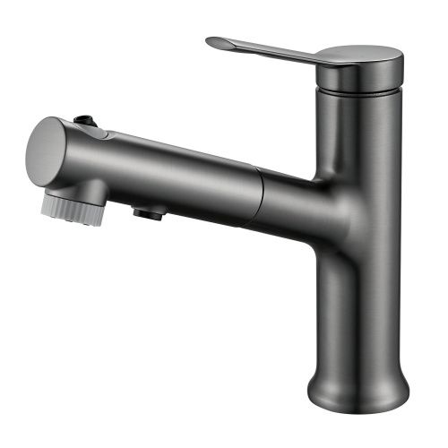 Смеситель Raffine F281T на раковину оружейная сталь