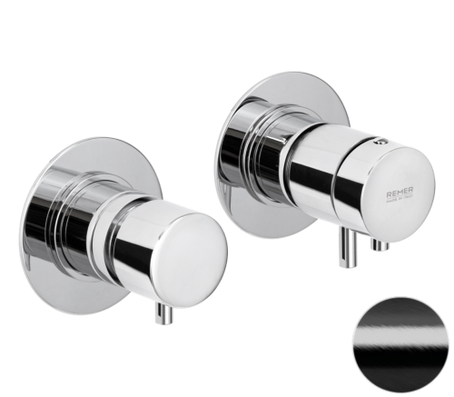 Смеситель для душа Remer X Style XT96D3CFP встраиваемый в стену черный брашированный хром с термостатом