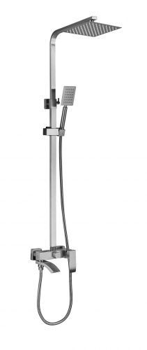 Душевая стойка Fmark FS8645-1 настенная цвет сатин