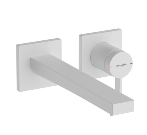 Смеситель Hansgrohe Tecturis E 73051700 настенный встраиваемый белый матовый без термостата