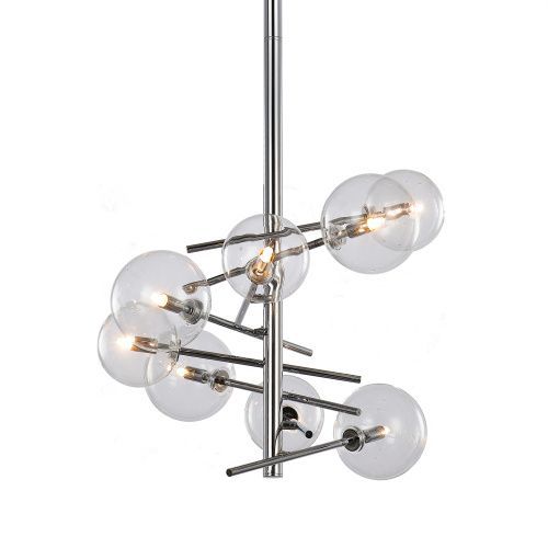 Люстра на штанге Delight Collection Globe Mobile (Глобе Мобиле) MX19009070-8A chrome