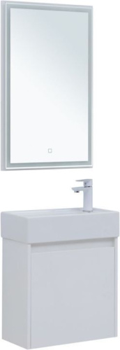 Комплект мебели: тумба с раковиной + зеркало Aquanet Nova Lite 00302531 подвесной