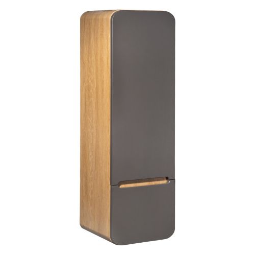 Шкаф-пенал RUNO Ницца 00-00002129 35х32х112 подвесной цвет графит