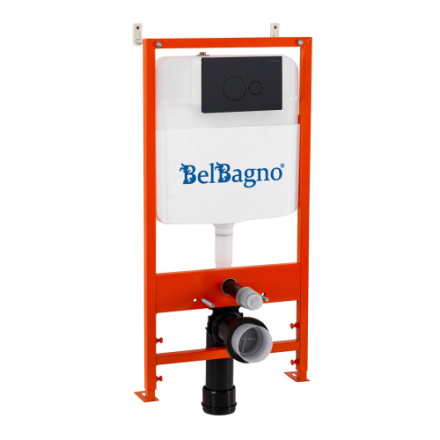Инсталляция с кнопкой BelBagno  BB026/BB084NERO