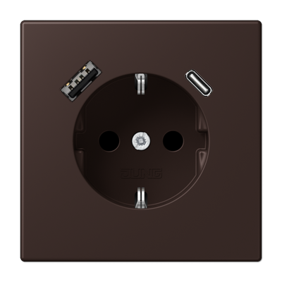 Розетка 2K+З USB Typ AC Jung Les Couleurs Le Corbusier (Лес Цоулеурс Ле Цорбусиер) LC1520-15CA252