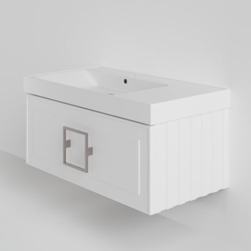 Тумба с раковиной La Fenice CUBO NFNC-01-CUB-B-90-1-90L 91х36х49 подвесная цвет белый