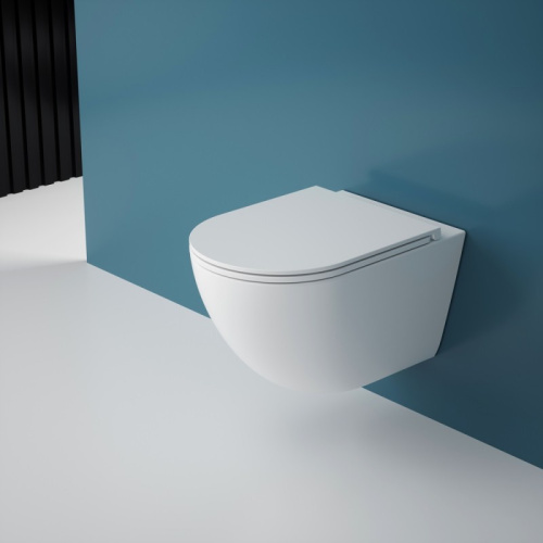 Унитаз подвесной Esbano FORTEX-53T ESUPFORT53TW белый с сиденьем микролифт безободковый смыв торнадо