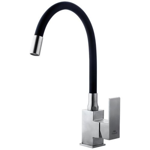 Смеситель для кухни Fashun A54302-7 на мойку сатин/черный