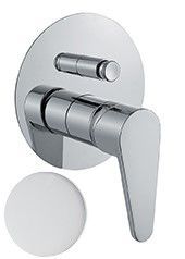 Смеситель для ванны и душа Fiore 88BB7506 настенный белый