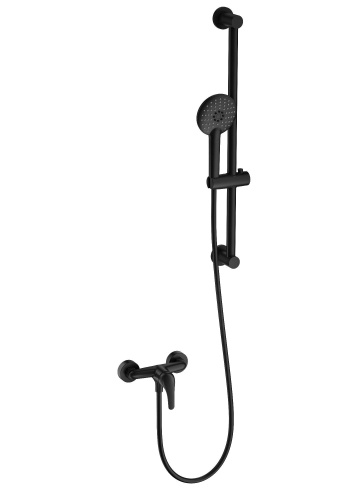 Душевой гарнитур со смесителем Wonzon & Woghand WW-4570-MB настенный черный