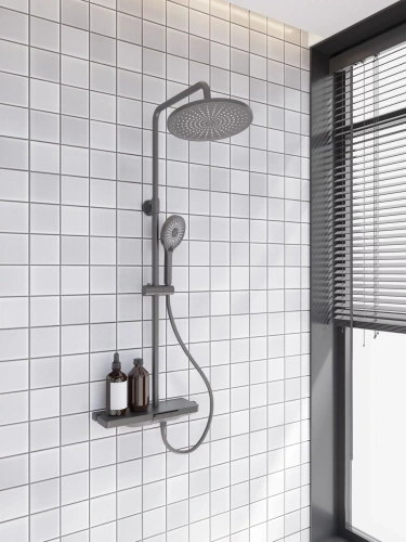 Душевая стойка Veconi ENNA EN-200-GR-C4 настенная цвет графит