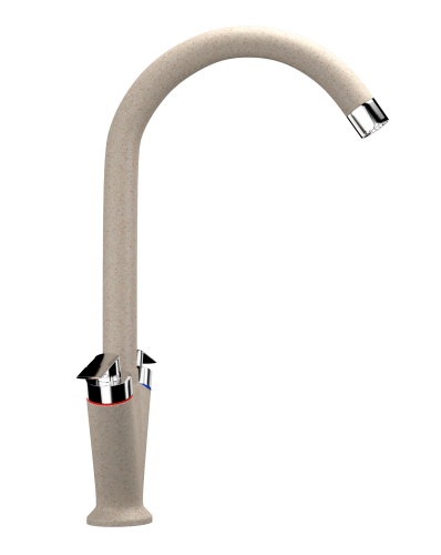 Смеситель для кухни Ulgran Classic U-011-328 на раковину бежевый без термостата