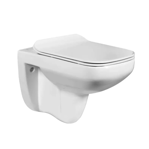 Унитаз подвесной WesnaArt Kubus 203-KUB13 белый с сиденьем микролифт безободковый каскадный смыв