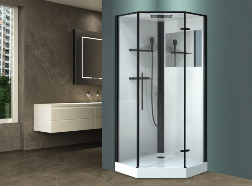 Душевая кабина Esbano MUSE ESKM90PRR 90х90 пятиугольная с крышей