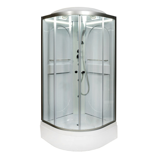 Душевая кабина AvaCan L510LED+GM 100х100 четверть круга