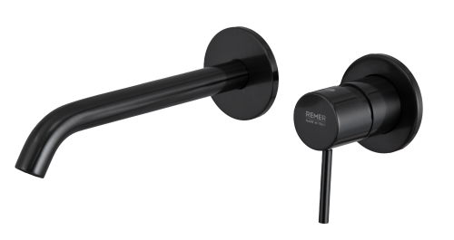 Смеситель для раковины Remer X Style X15PLCFP встраиваемый в стену черный брашированный хром