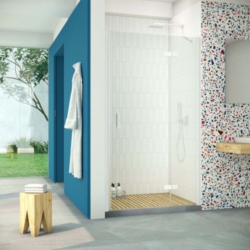 Душевая дверь Vegas-Glass AFP Retta AFP Retta 95 01 01 R 95х200 стекло прозрачное профиль белый