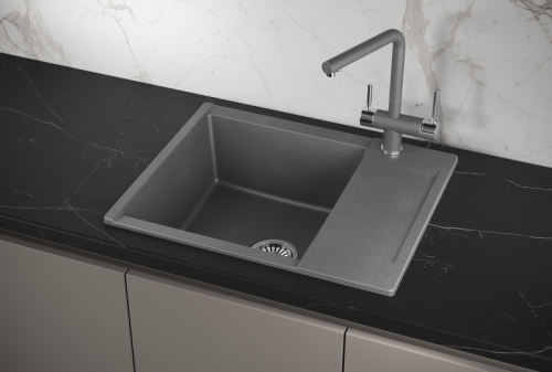 Кухонная мойка Granula 6202 ГРАФИТ 62х50 цвет графит