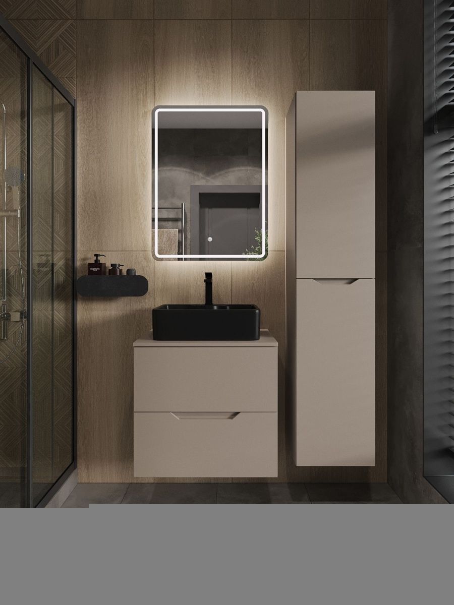 Тумба с раковиной Orange Line Li-60TuLMDF+B01-475MB 60х50 - фото 5