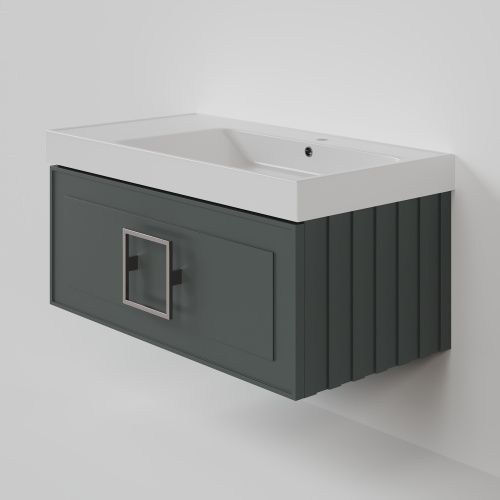Тумба с раковиной La Fenice CUBO NFNC-01-CUB-G-90-1-90R 91х36х49 подвесная цвет серо-зеленый