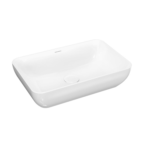 Раковина керамическая Kerama Marazzi PLAZA PLR.wb.55 56х36 накладная цвет белый
