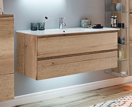 Тумба под раковину Marlin 3290fair GWKHSA9(473/473) 97х50х48 подвесная цвет дуб натуральный