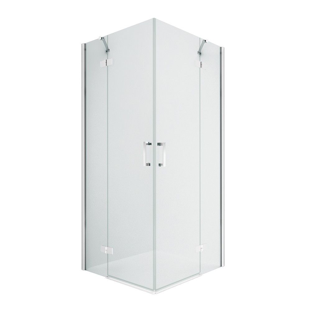 Душевой уголок New Trendy NEW RENOMA Chrome D-0104A/D-0108A 90х90 стекло прозрачное профиль хром без поддона