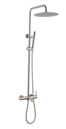 Душевая стойка Boheme Uno 468-NB настенная цвет никель