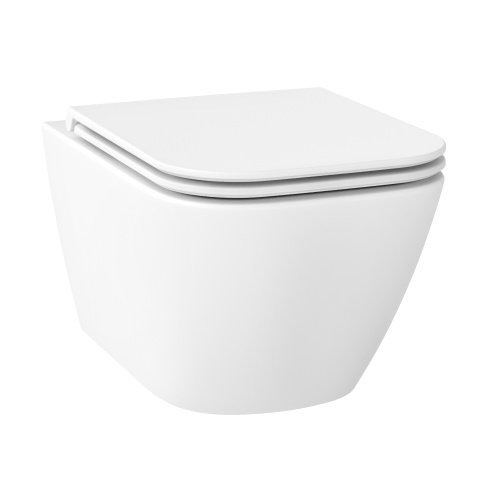 Унитаз подвесной Wellsee Pure BY Wellsee 182603001 белый матовый с сиденьем микролифт безободковый каскадный смыв
