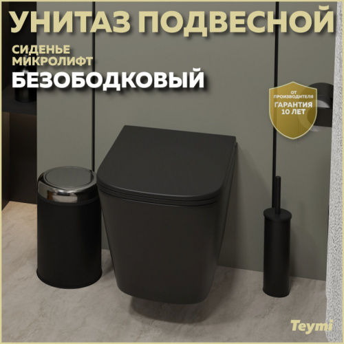 Унитаз Teymi Helmi T40302MB подвесной