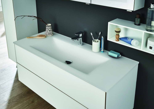 Раковина стеклянная Puris Ice Line SWG509092 90х50 накладная цвет белый матовый 1 отверстие под смеситель