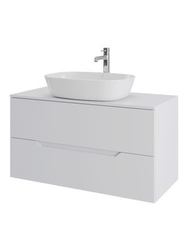 Тумба с раковиной Orange Line Li-100TuwMDF+B08-500W 101х46х68